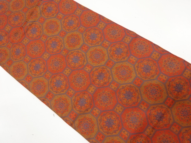 JAPANESE NAGOYA OBI / WOVEN FLOWER SHOKKO PATTERN